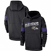 Baltimore Ravens Nike Sideline Team Logo Performance Pullover Hoodie Black,baseball caps,new era cap wholesale,wholesale hats